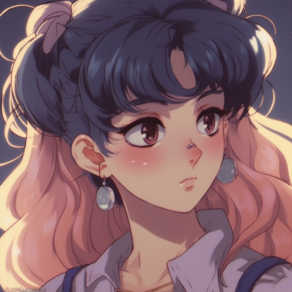 Sailor Moon featured with her mystical locket, pastel colors and soft lighting. 90s anime aesthetic wallpaper art