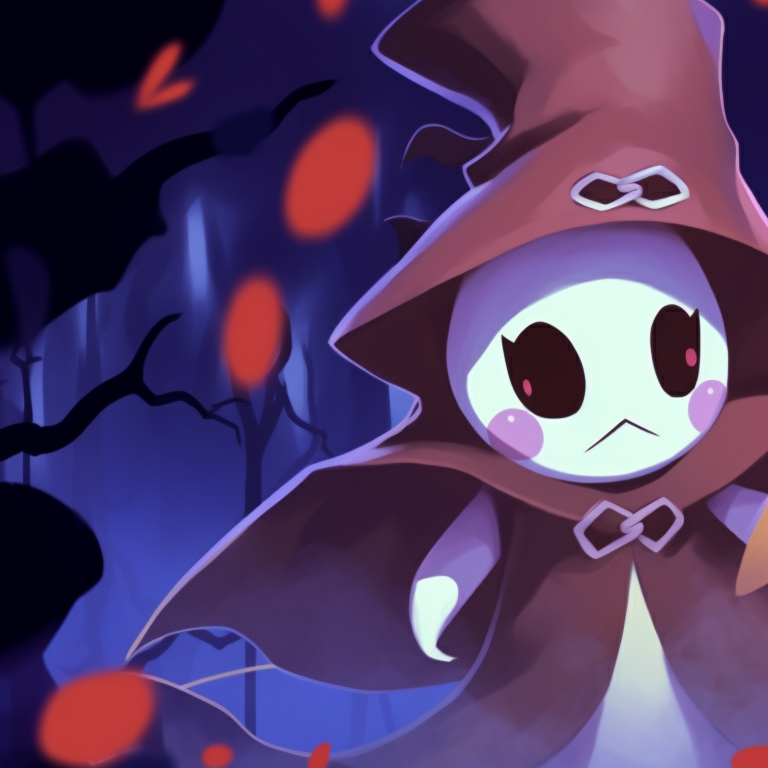 Two dark-type Pokemon emerging from spine-chilling shadows, dark colors with stark contrast. creative matching pokemon pfp halloween theme ideas pfp for discord.