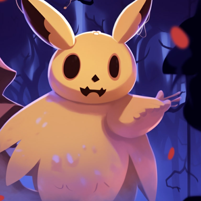 Two dark-type Pokemon emerging from spine-chilling shadows, dark colors with stark contrast. creative matching pokemon pfp halloween theme ideas pfp for discord.