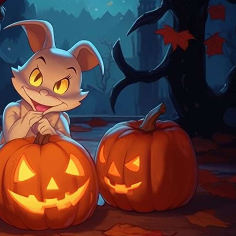 Two Disney royals, adorned in luxurious Halloween-themed attires, deep hues and delicate details. disney halloween matching pfp collection pfp for discord.