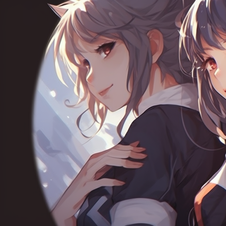 Two characters, fantasy setting with mystical symbols surrounding. best matching pfp selections for best friends pfp for discord.