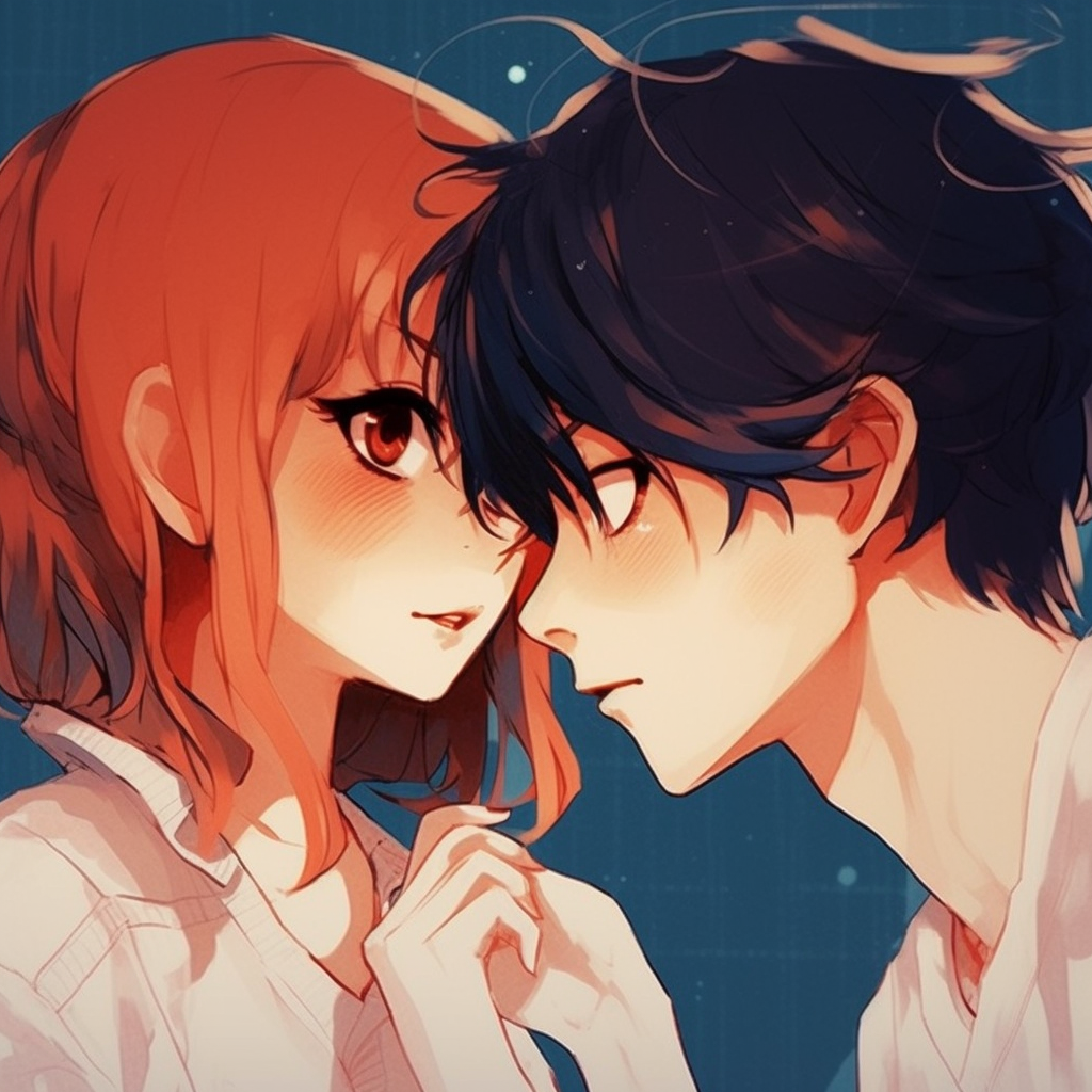 Nami and Luffy from One Piece, displaying determination in their facial expressions and dynamic figures. trendy matching pfp anime