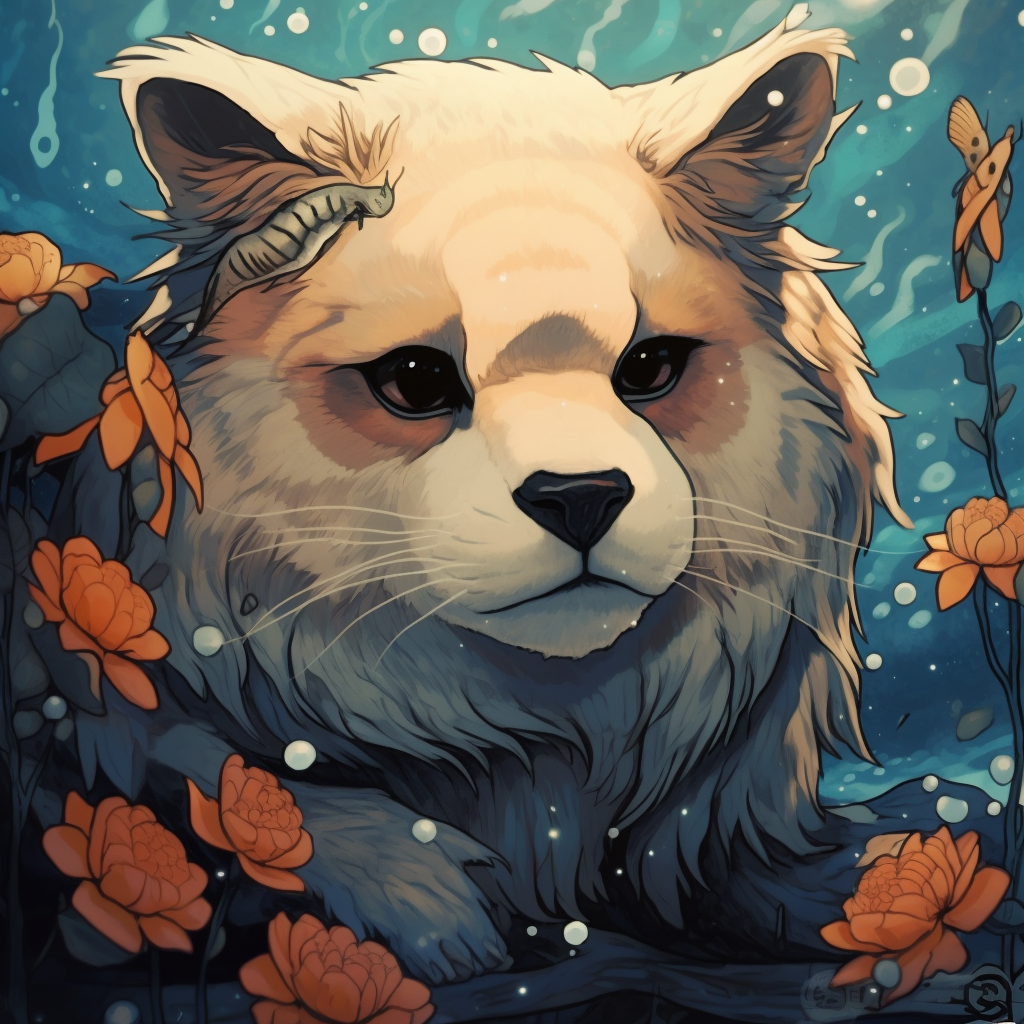 Anime style depiction of a panther, use of dark shades and detailed outlines. animal pfp for nature lovers