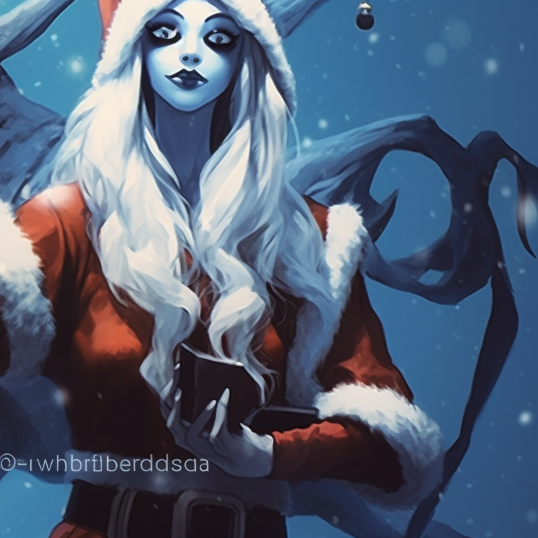 Two figures of Krampus, one in a stoic pose and the other in a menacing stance, against a bloody, crimson background. matching scary christmas pfp supernatural creatures pfp for discord.