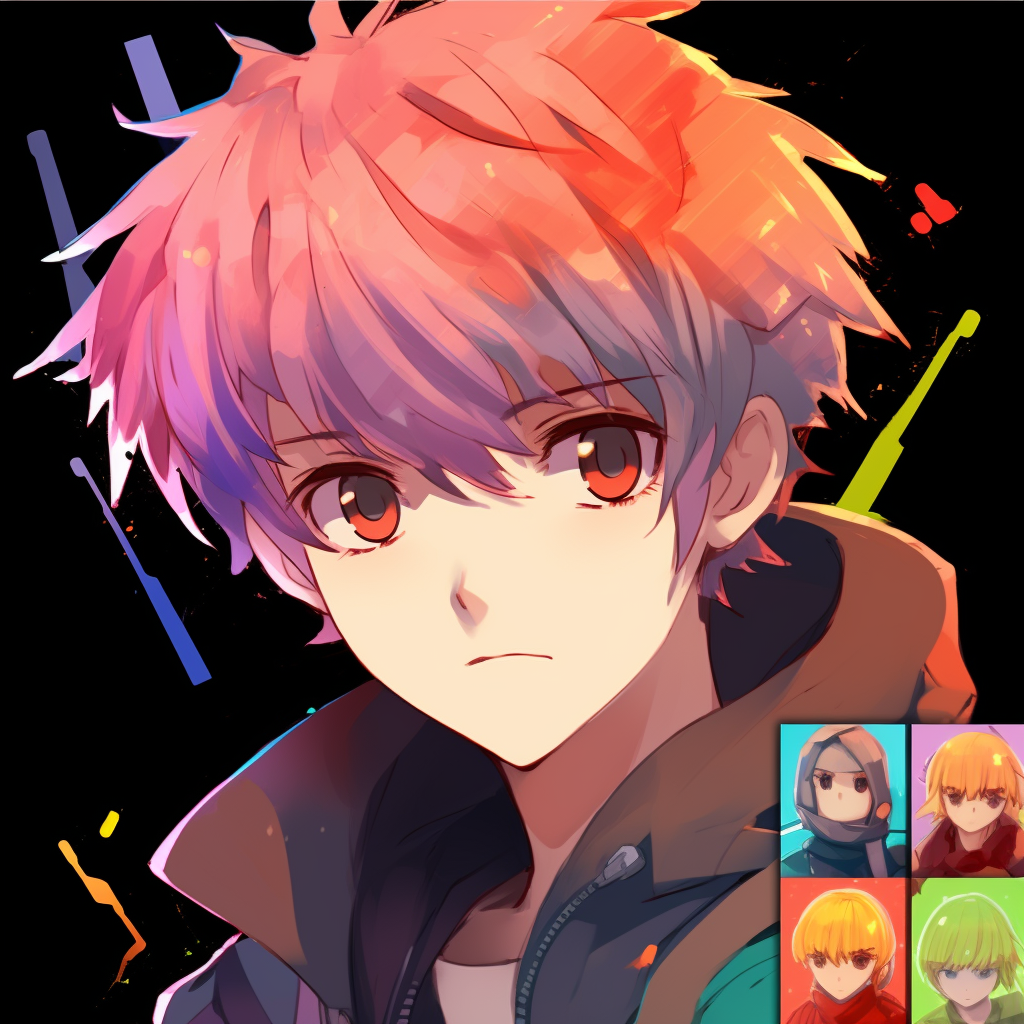 Profile picture displaying an anime character in a cringe-worthy pose, focus on exaggerated motion and facial expressions. discussing cringe in matching anime pfp pfp for discord.