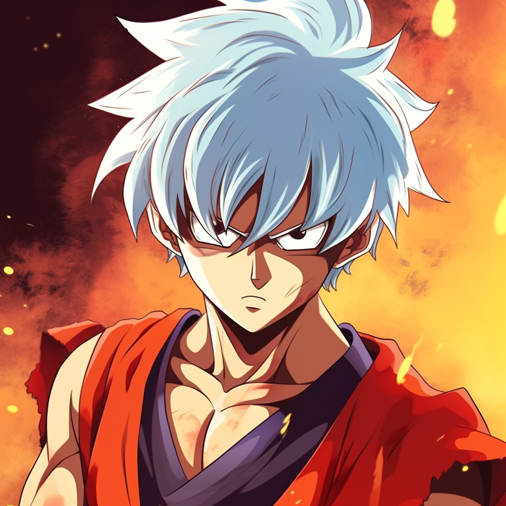 Profile view of Goku in Super Saiyan form, glowing aura and reflective highlights. classic anime characters pfp