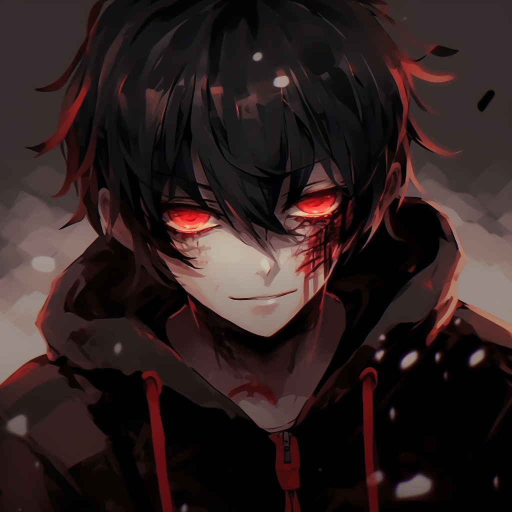 Kaneki Ken divided between his normal and ghoul state, displaying the detailed depictions of both personas. edgy pfp anime anime pfp