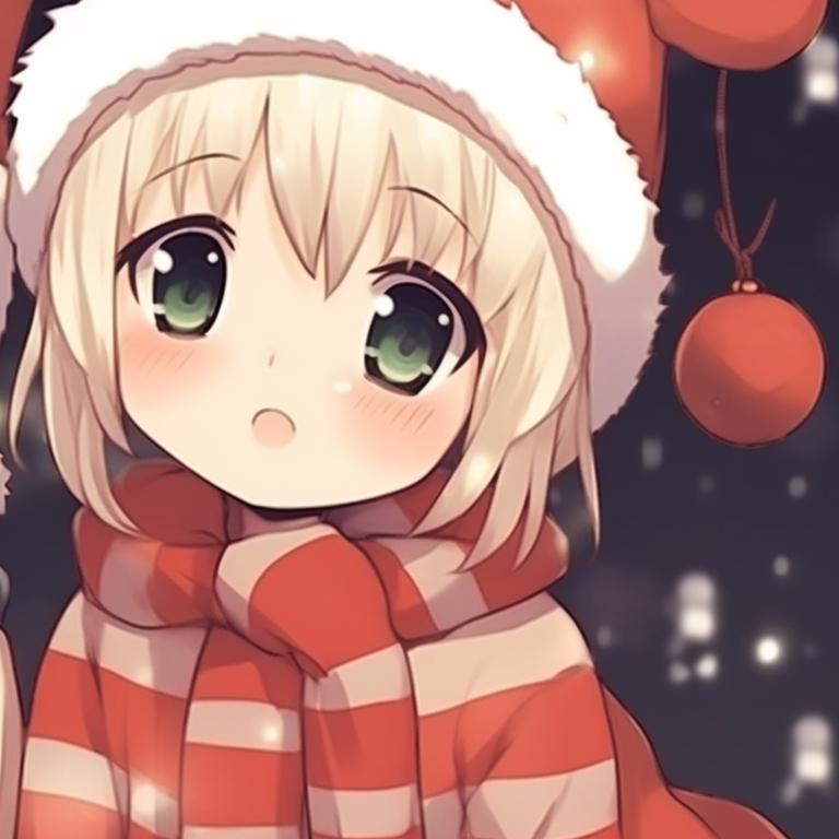 Two characters, festive sweaters, posing with a Christmas tree. iconic matching christmas pfp aesthetic pfp for discord.