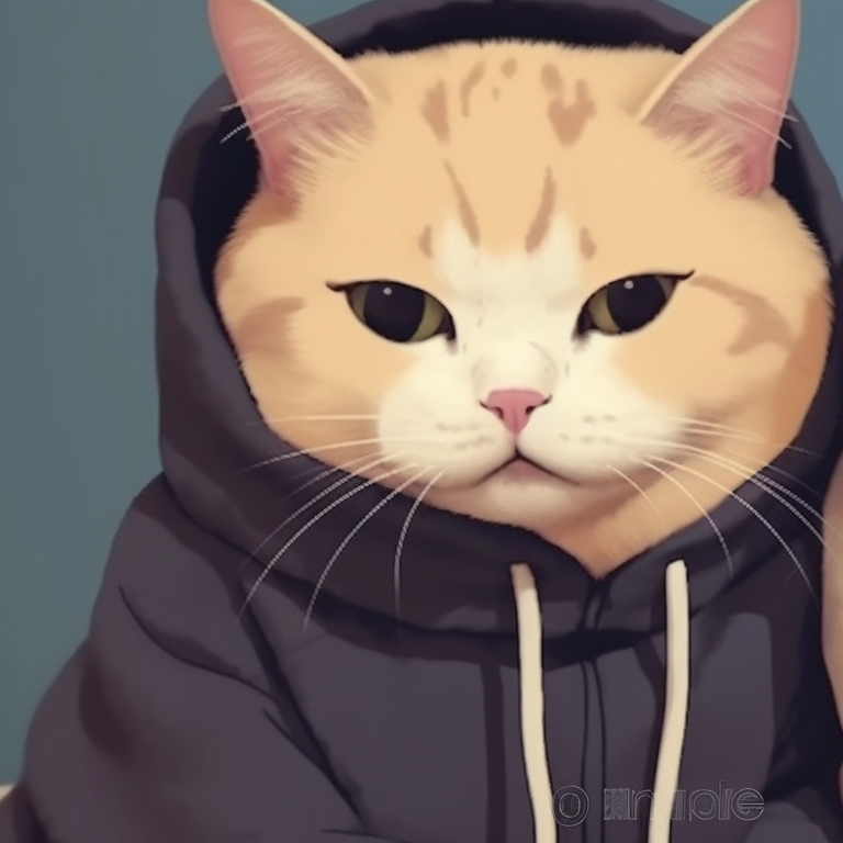 Two cat characters, one napping on the other, creating a heart shape with their bodies, warm tones and a soft color palette. creative matching pfp cat ideas pfp for discord.