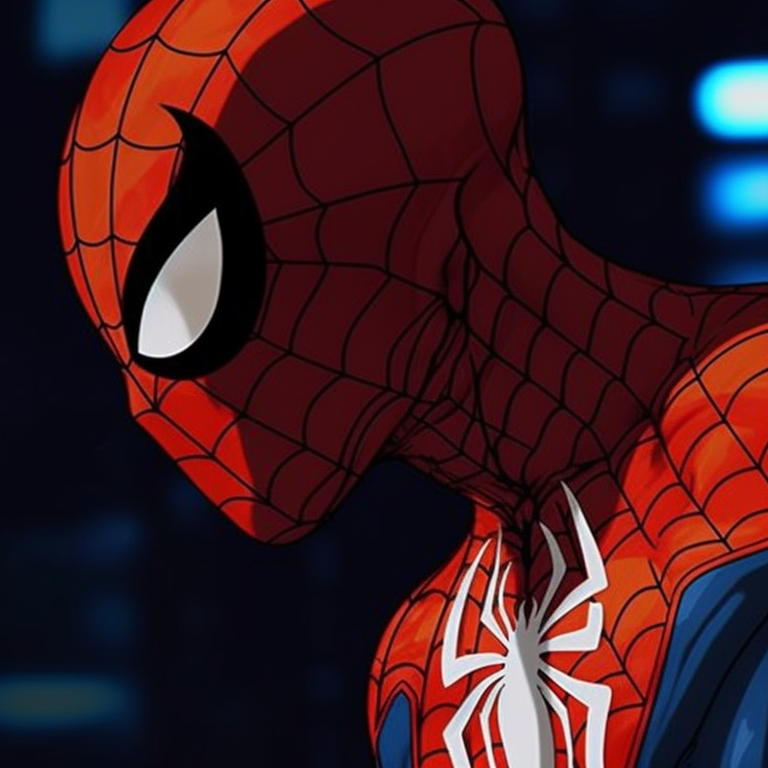 Profiles of Spiderman and Venom, strong lines with a chiaroscuro effect. best matching spiderman pfp images pfp for discord.
