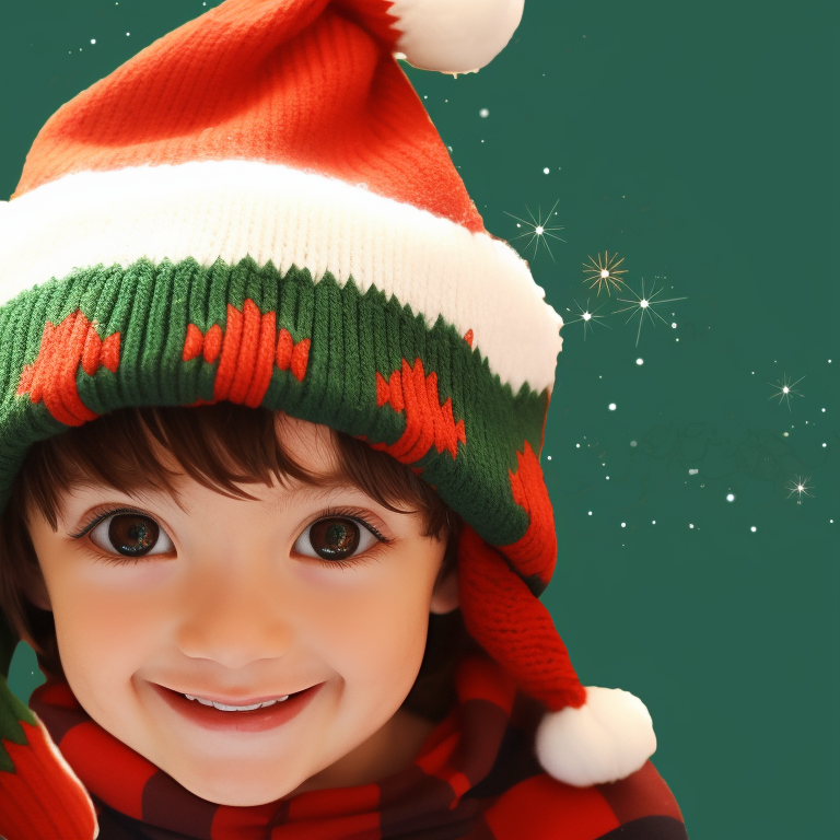 Two characters under a Christmas tree, vibrant decorations and joyous atmosphere. boy matching hat kid christmas pfp pfp for discord.