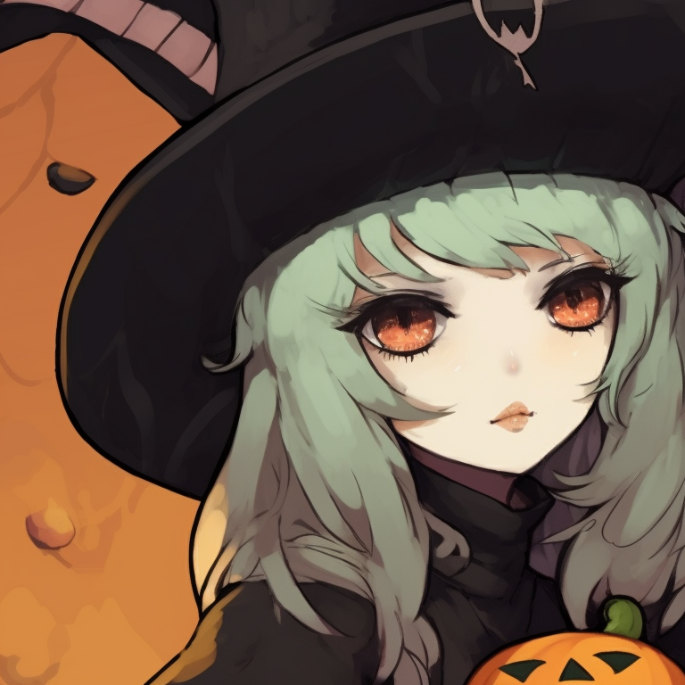 Two characters showcasing a macabre motif, their facial expressions mysterious under the dark shading. goth pfp in a halloween-themed matching style pfp for discord.