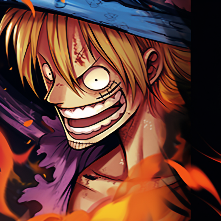 Two characters with mystical powers, detailed effects and radiant colors. one piece halloween themed matching pfps pfp for discord.