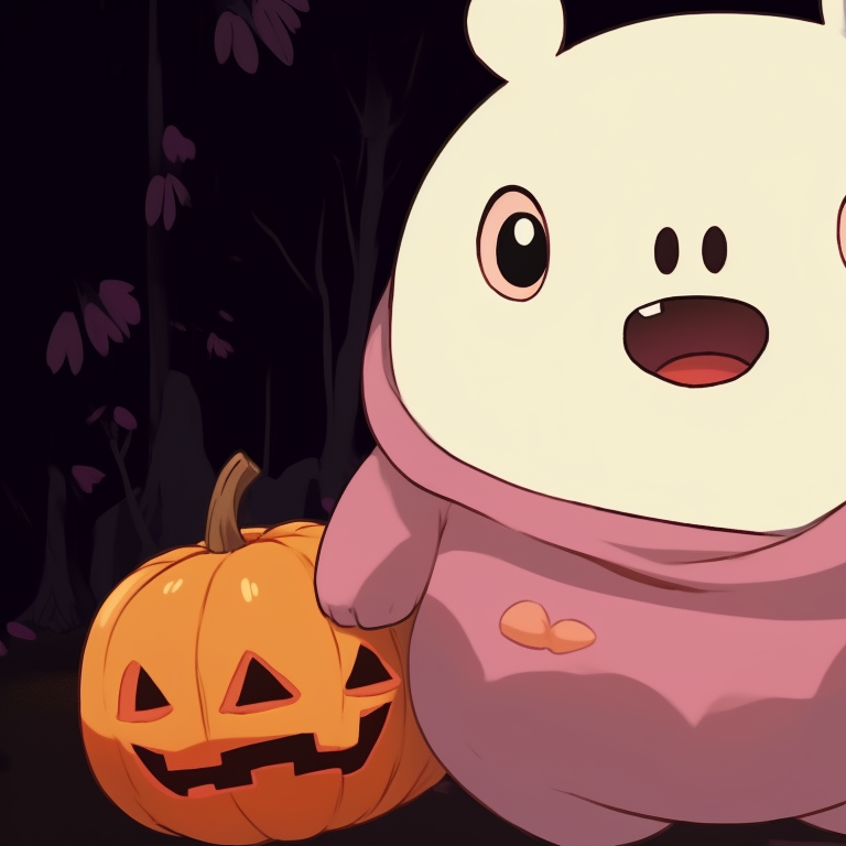 Two characters exploring, atmospheric lighting and detailed costumes. we bare bears halloween pfp gallery pfp for discord.