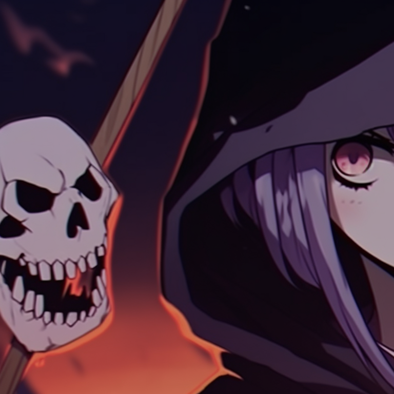 Silhouettes of two characters, backlit and creating a creepy atmosphere. spooky halloween matching pfps - sad and gloomy pfp for discord.