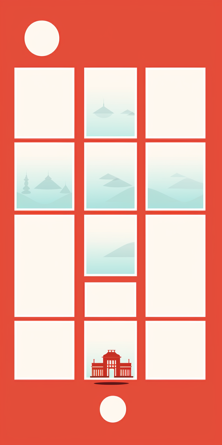 Geography & Cultural Studies, Globes, Maps, Cultural Symbols Infographic, with colors \#ebede7, \#df3e29, \#ec806b, \#9bc4c0, \#e4646c 