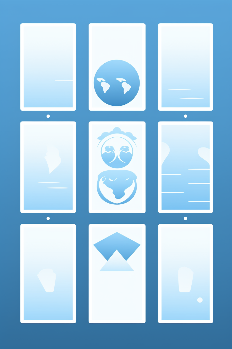 Geography & Cultural Studies, Globes, Maps, Cultural Symbols Infographic, with colors \#317094, \#d8f3fb, \#67b1db, \#597995, \#608494 