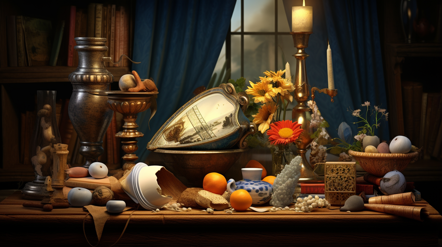 Classic art still life; detailed depiction of everyday objects. desktop, phone, HD & HQ free wallpaper, free to download