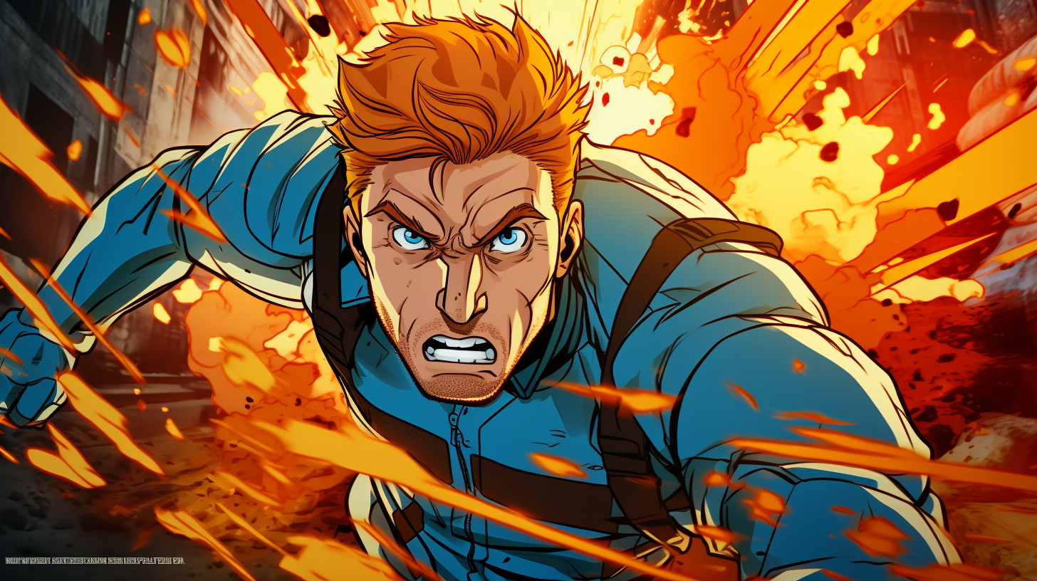 Comic book battle scene; fine detailing in characters and environment.desktop, phone, HD & HQ free wallpaper, free to download