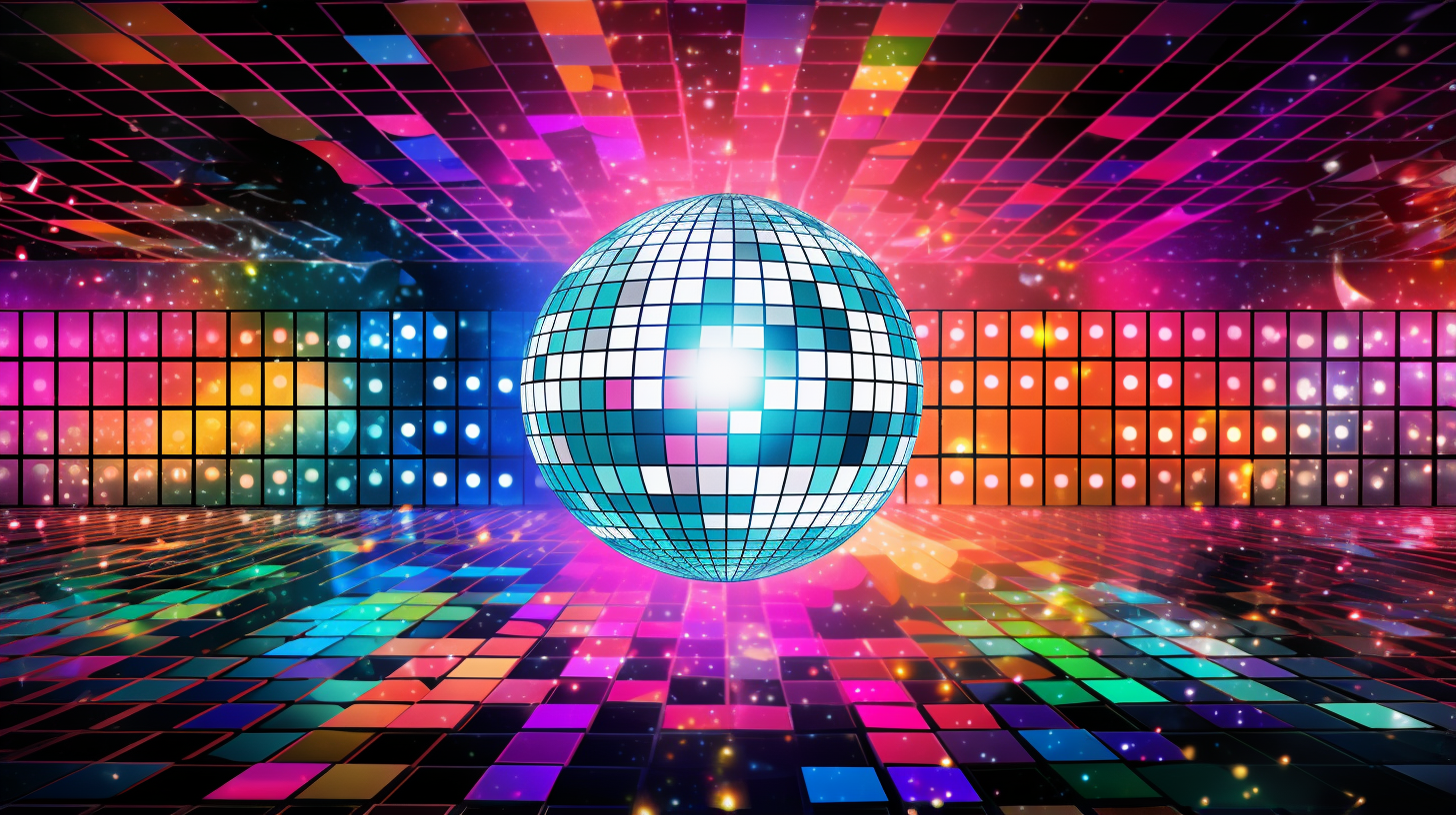 Inspired by the disco era with vinyl records, platform shoes, and groovy prints; bold outlines and vibrant colors. desktop, phone, HD & HQ free wallpaper, free to download