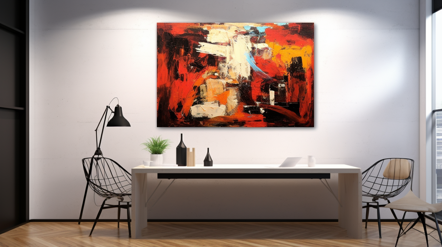 Dramatic abstract oil painting with impactful forms; Features a dominant, expressive technique. desktop, phone, HD & HQ free wallpaper, free to download