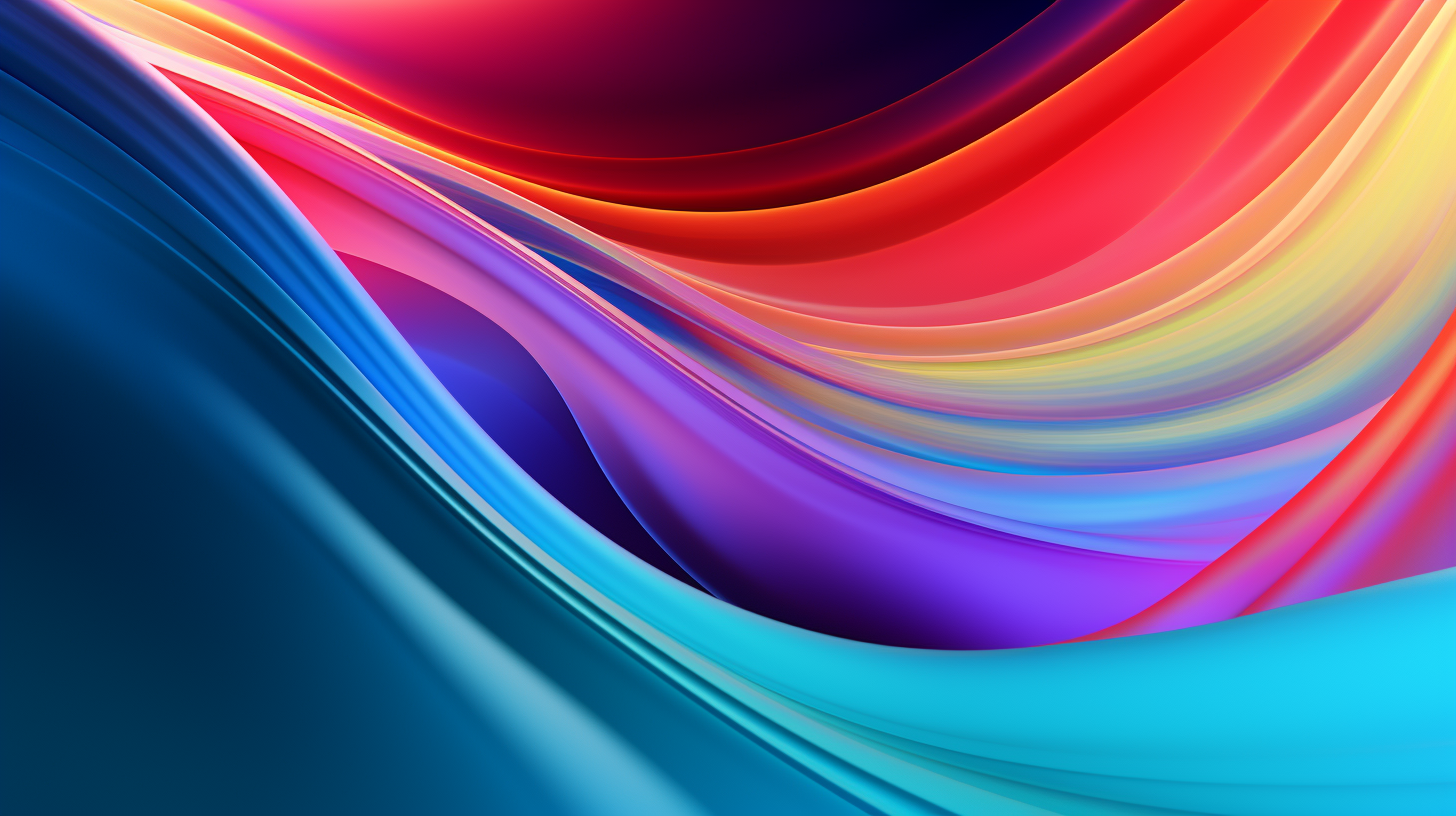 Rendered wave in abstract form; 4K resolution emphasizing color interaction and light refracting. desktop, phone, HD & HQ free wallpaper, free to download