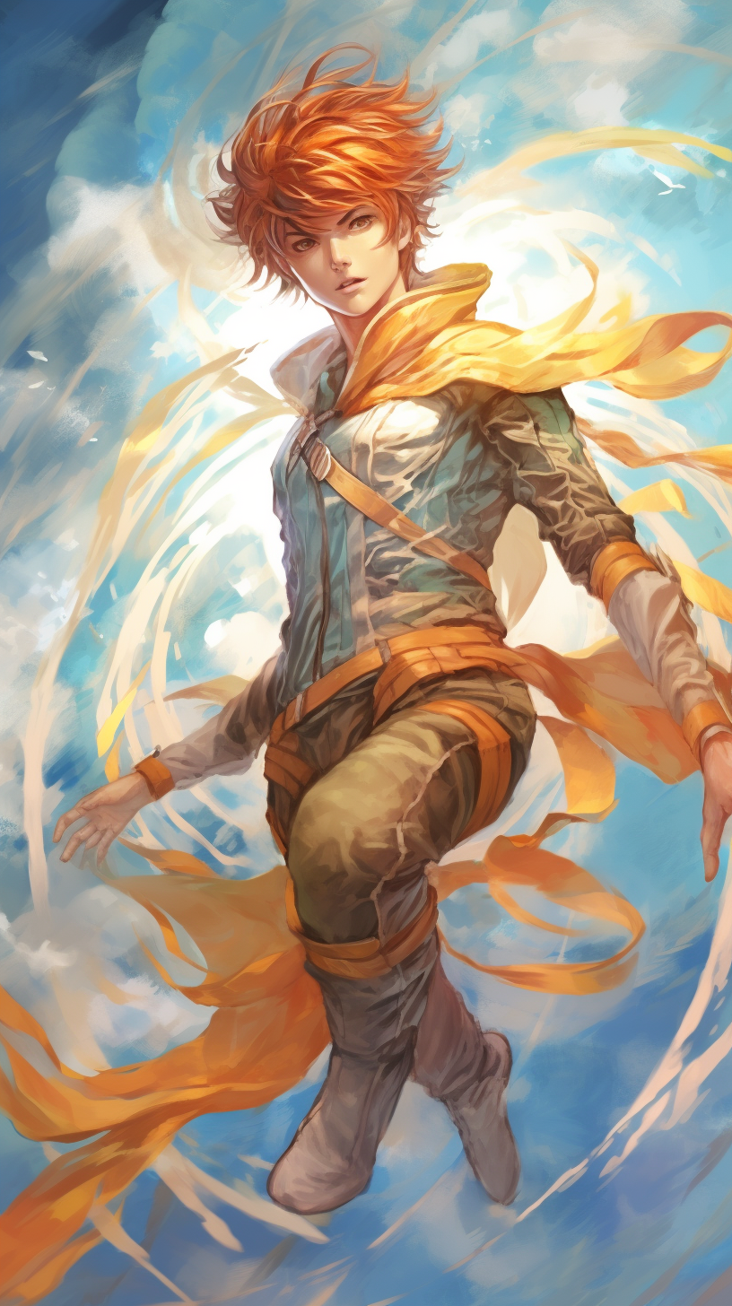 Manga character delivering an aerial kick; intense action shown by speed lines. phone art wallpaper