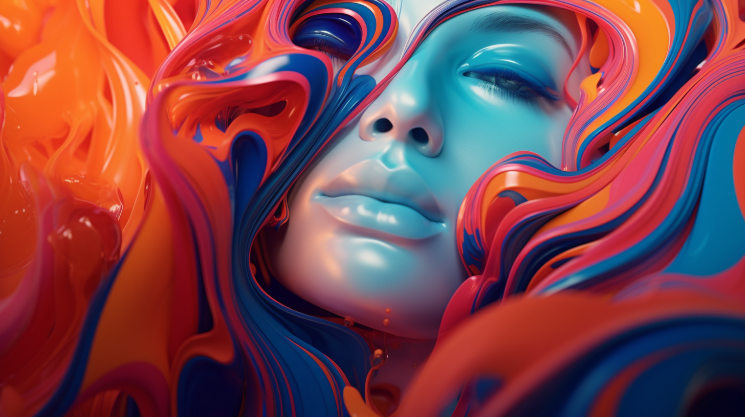 Spectrum of colors captured in fluid movements; flowing lines and blending colors. desktop, phone, HD & HQ free wallpaper, free to download