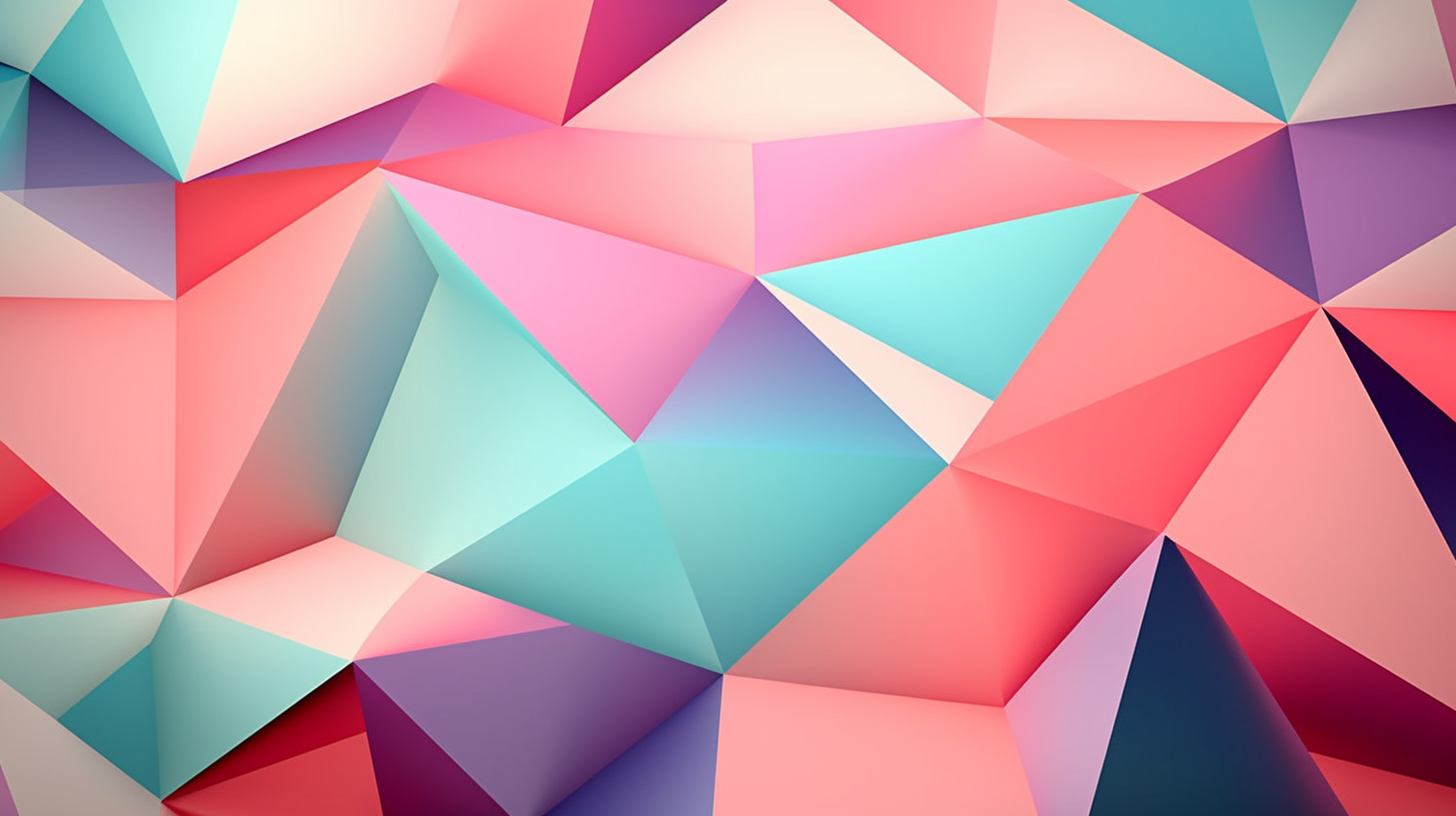 Sharp, geometric patterns filled with soft colored pastels.desktop, phone, HD & HQ free wallpaper, free to download