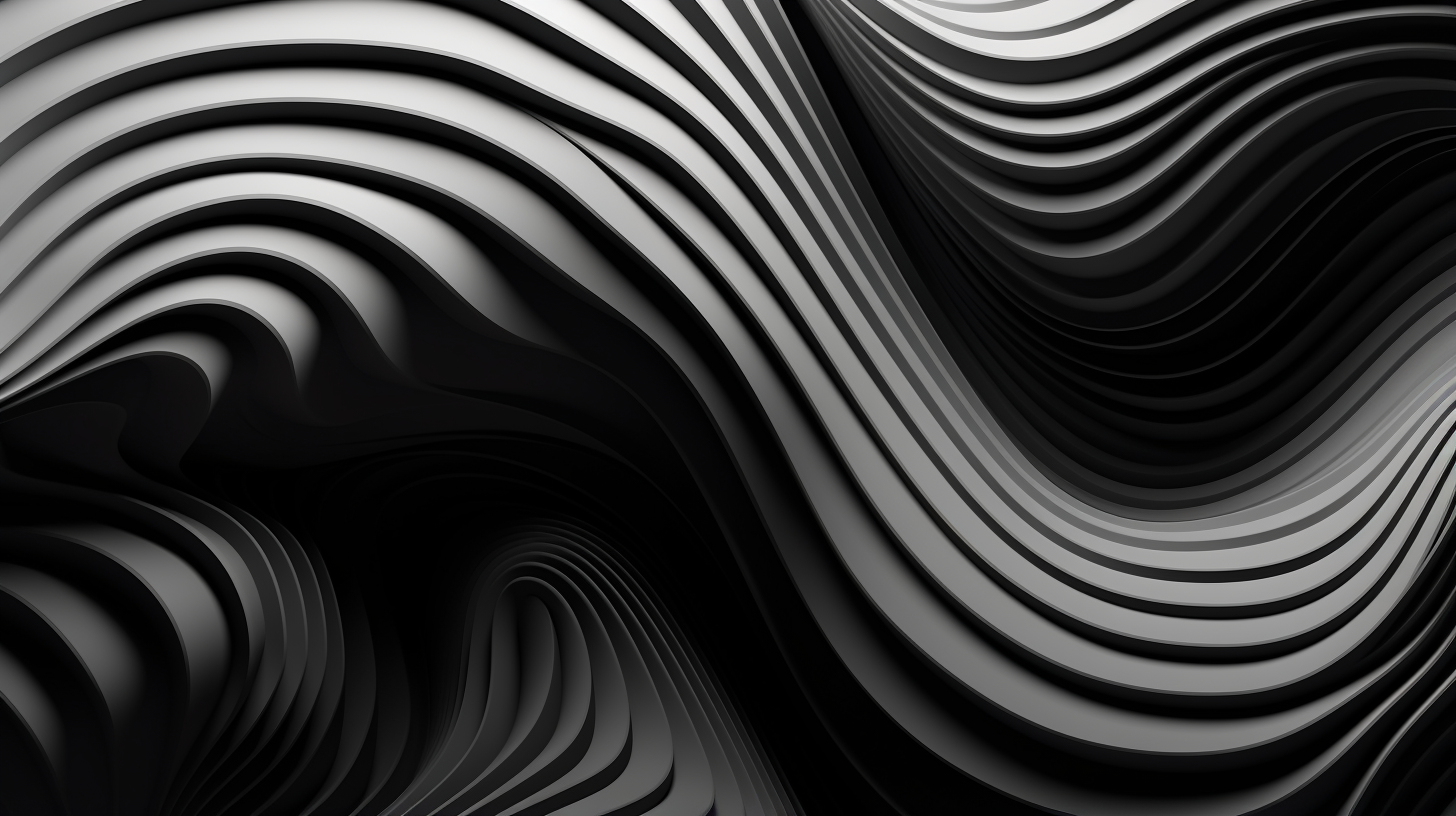 Abstract wave patterns, depicted in black and white; simple, elegant lines. desktop, phone, HD & HQ free wallpaper, free to download