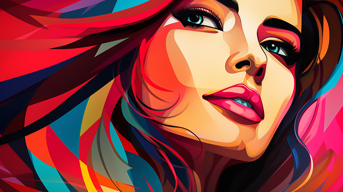 Modern portraiture art with abstract elements. desktop, phone, HD & HQ free wallpaper, free to download