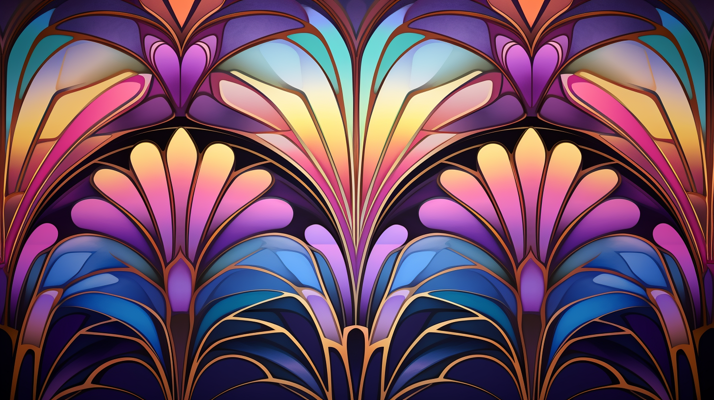 Colorful Art Deco wallpaper with vivacious patterns; includes complex designs with angular forms.desktop, phone, HD & HQ free wallpaper, free to download