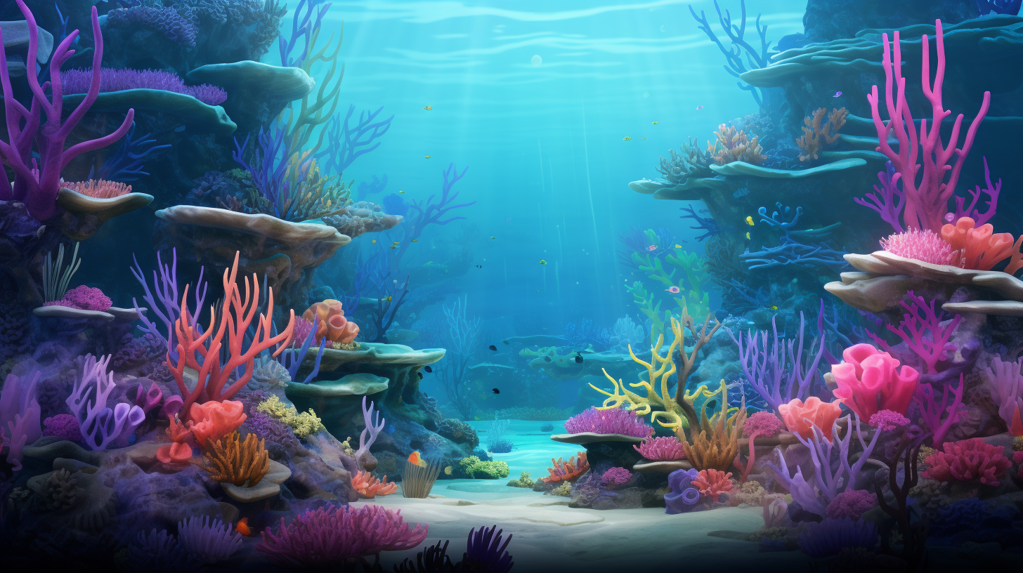 Reflects the majesty of the ocean; playful marine animals amidst flowing seaweed. desktop, phone, HD & HQ free wallpaper, free to download