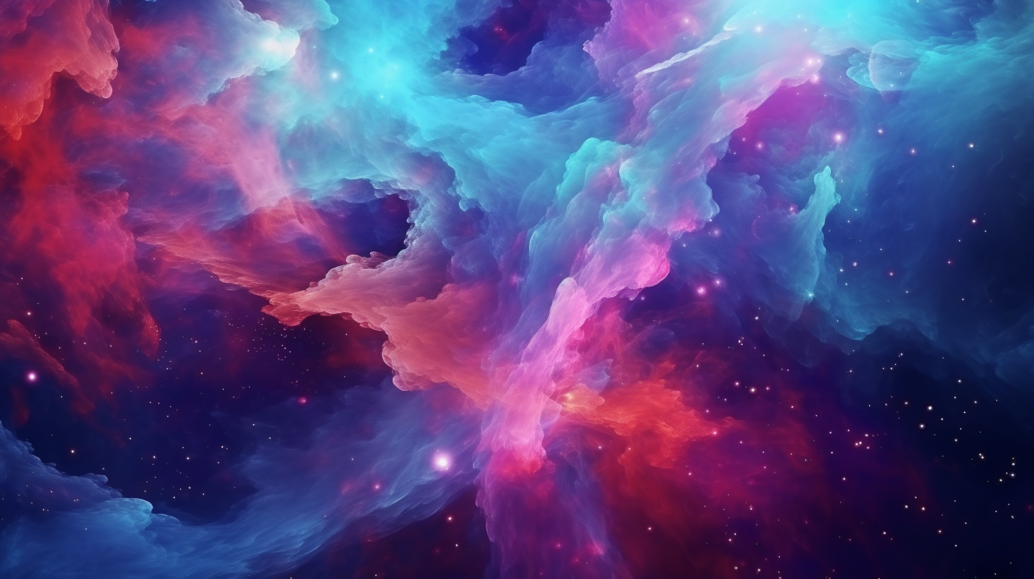 4K art wallpaper featuring a space galaxy; combination of swirling hues and scattered bright stars. desktop, phone, HD & HQ free wallpaper, free to download