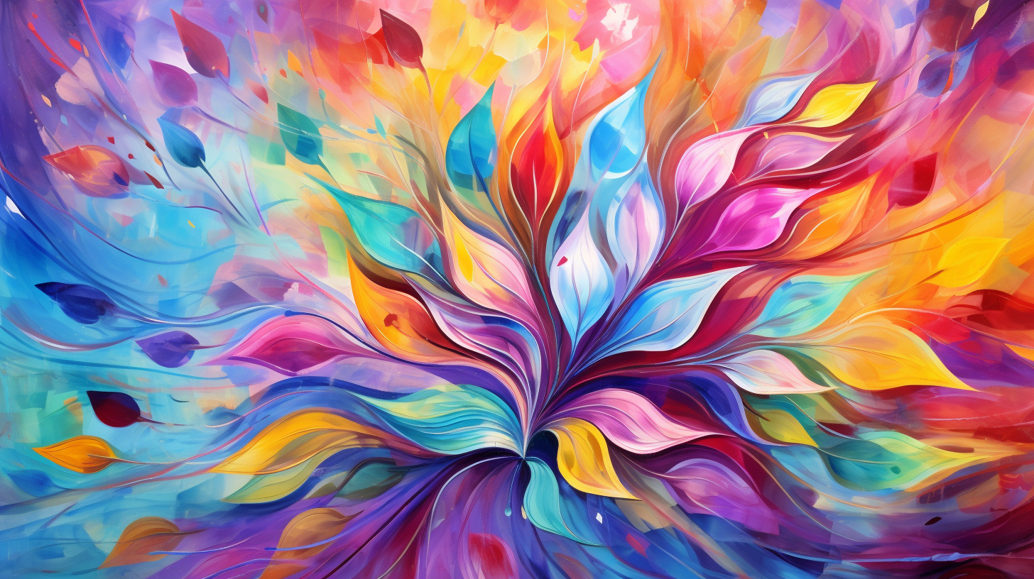 Abstract art wallpaper with a vivid explosion of colors; intricate patterns and details. desktop, phone, HD & HQ free wallpaper, free to download