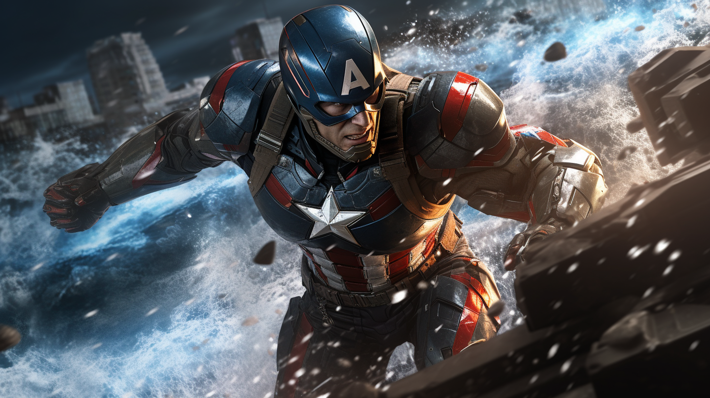 A dynamic depiction of Captain America; strong lines and detailed costume.desktop, phone, HD & HQ free wallpaper, free to download