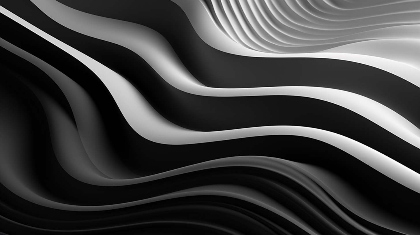 Features simple, abstract wave patterns; stark, black and white color palette. desktop, phone, HD & HQ free wallpaper, free to download