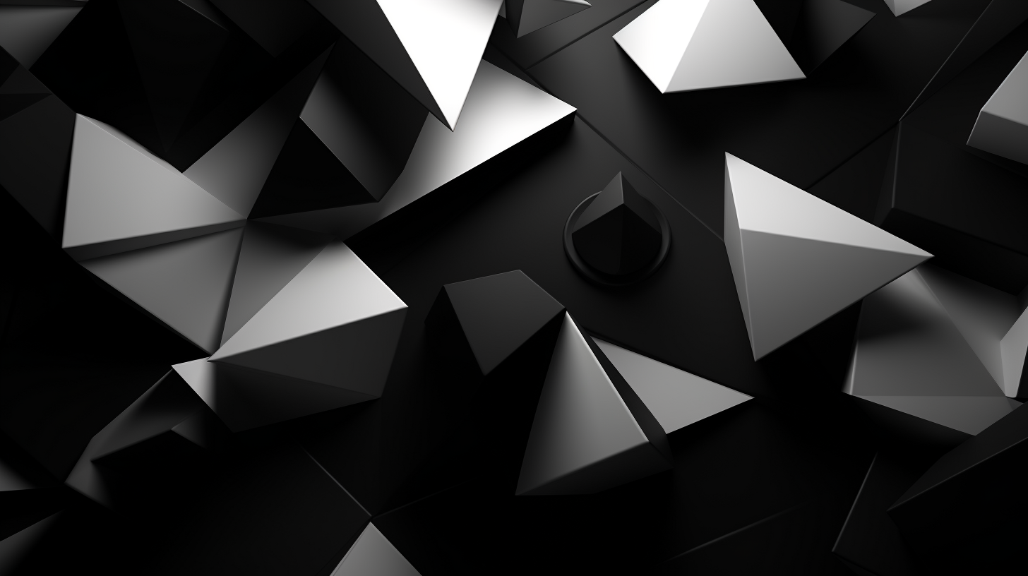 Abstract geometric shapes in black and white, with a minimalistic design.desktop, phone, HD & HQ free wallpaper, free to download