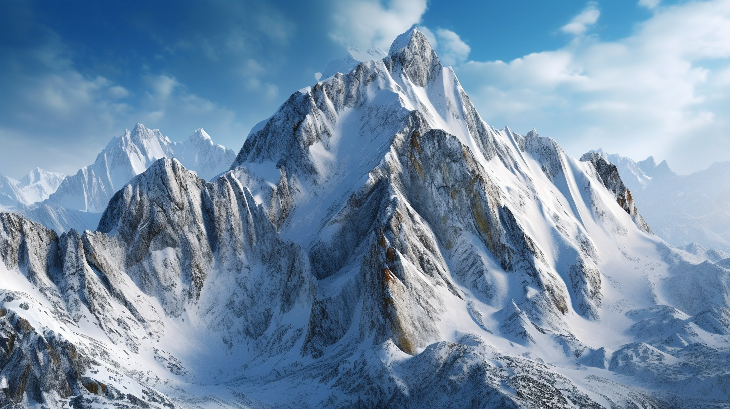 Detailed picture of a high mountain peak; the sharp contrast between the snow and rock make it visually stunning.desktop, phone, HD & HQ free wallpaper, free to download