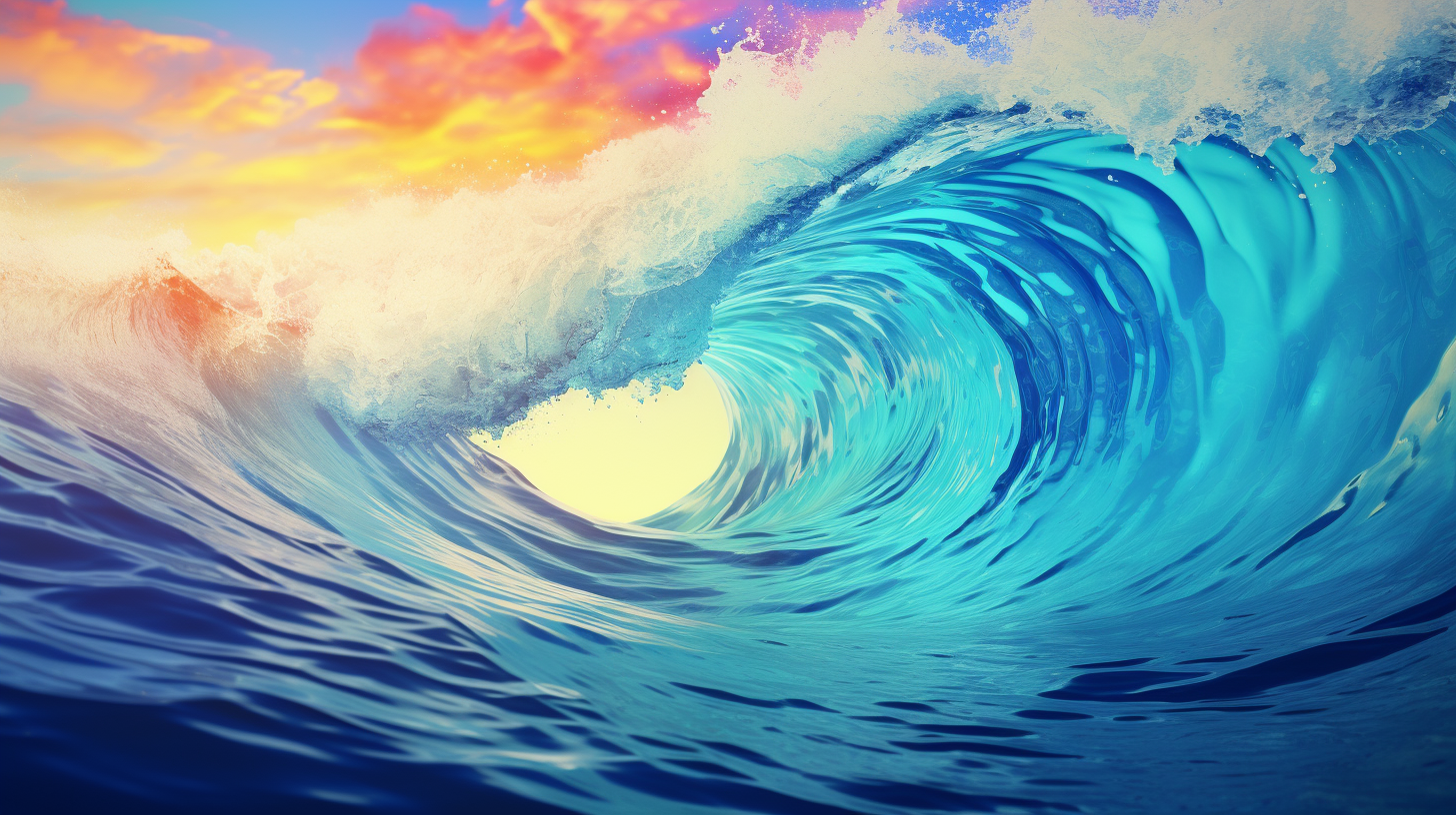 Abstract wave with blending colors; high 4K resolution with vibrant hues. desktop, phone, HD & HQ free wallpaper, free to download
