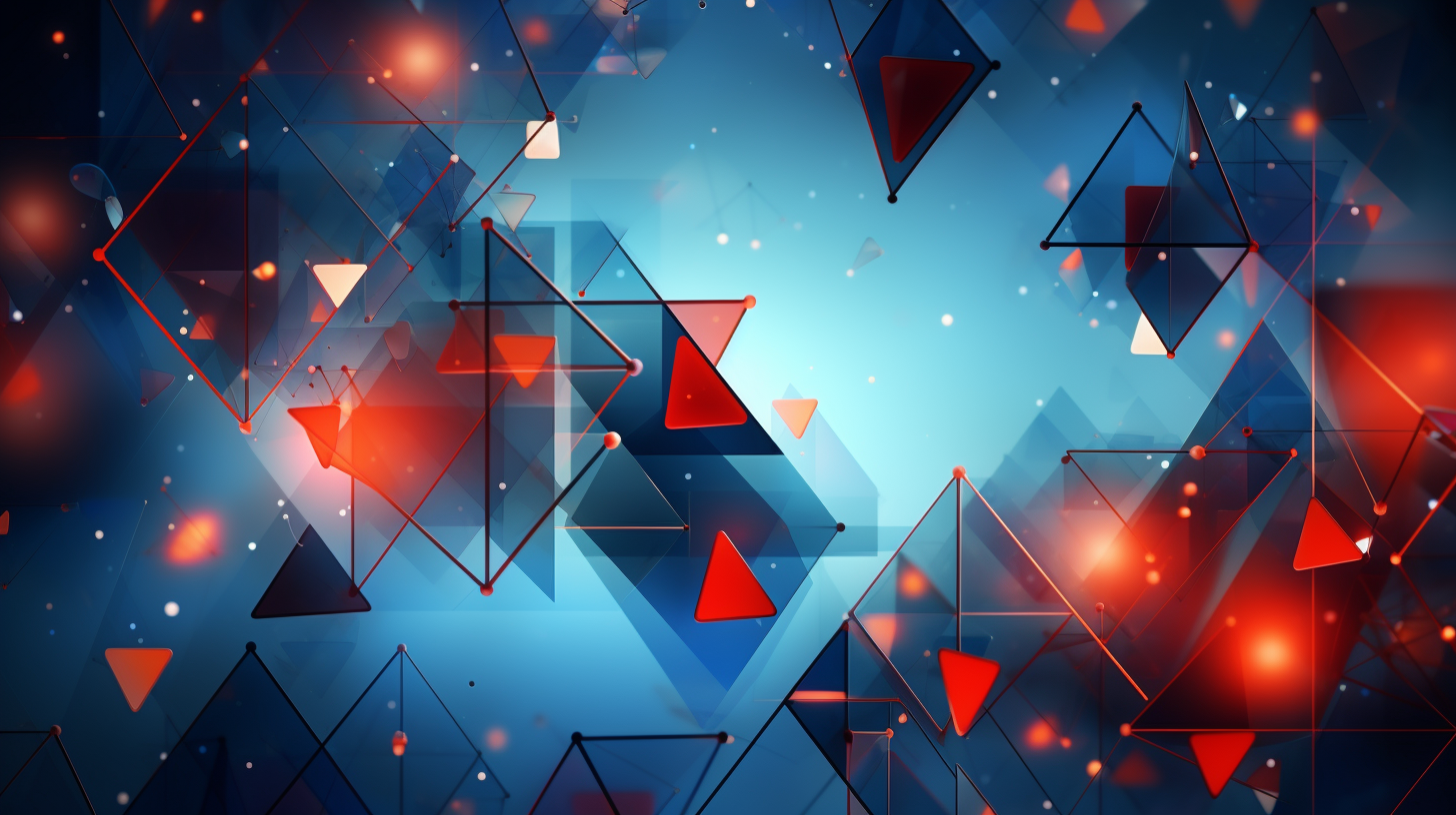 Abstract wallpaper focused on geometric shapes; mixture of triangles, squares, and circles. desktop, phone, HD & HQ free wallpaper, free to download