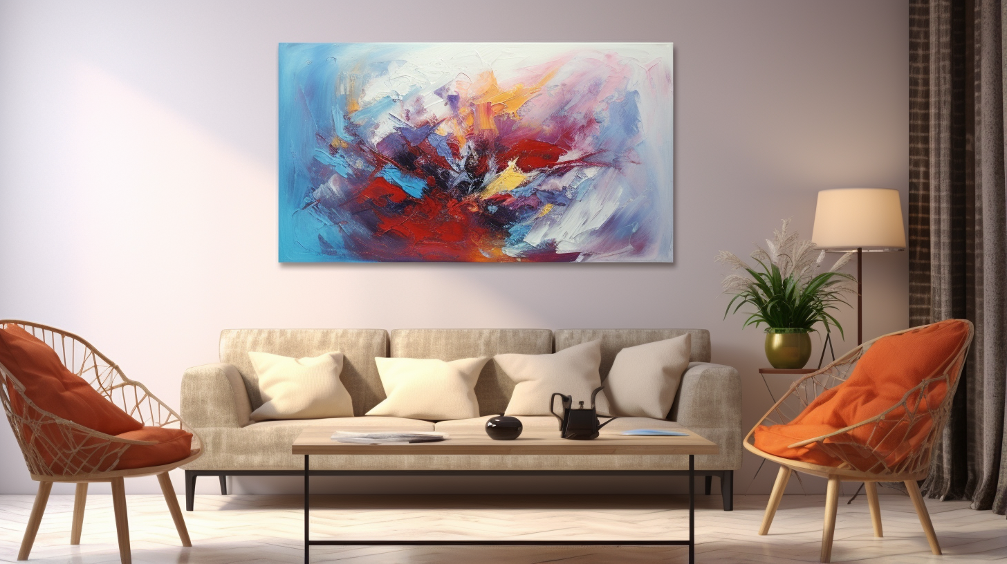 Vibrant abstract oil painting using a wide range of color spectrum; Bold, broad brush strokes featured. desktop, phone, HD & HQ free wallpaper, free to download