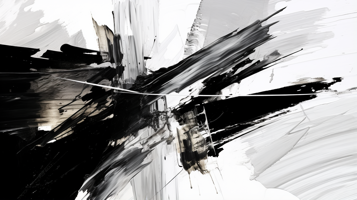 Image showcases abstract, brush-like strokes in black and white; heavy contrasts. desktop, phone, HD & HQ free wallpaper, free to download