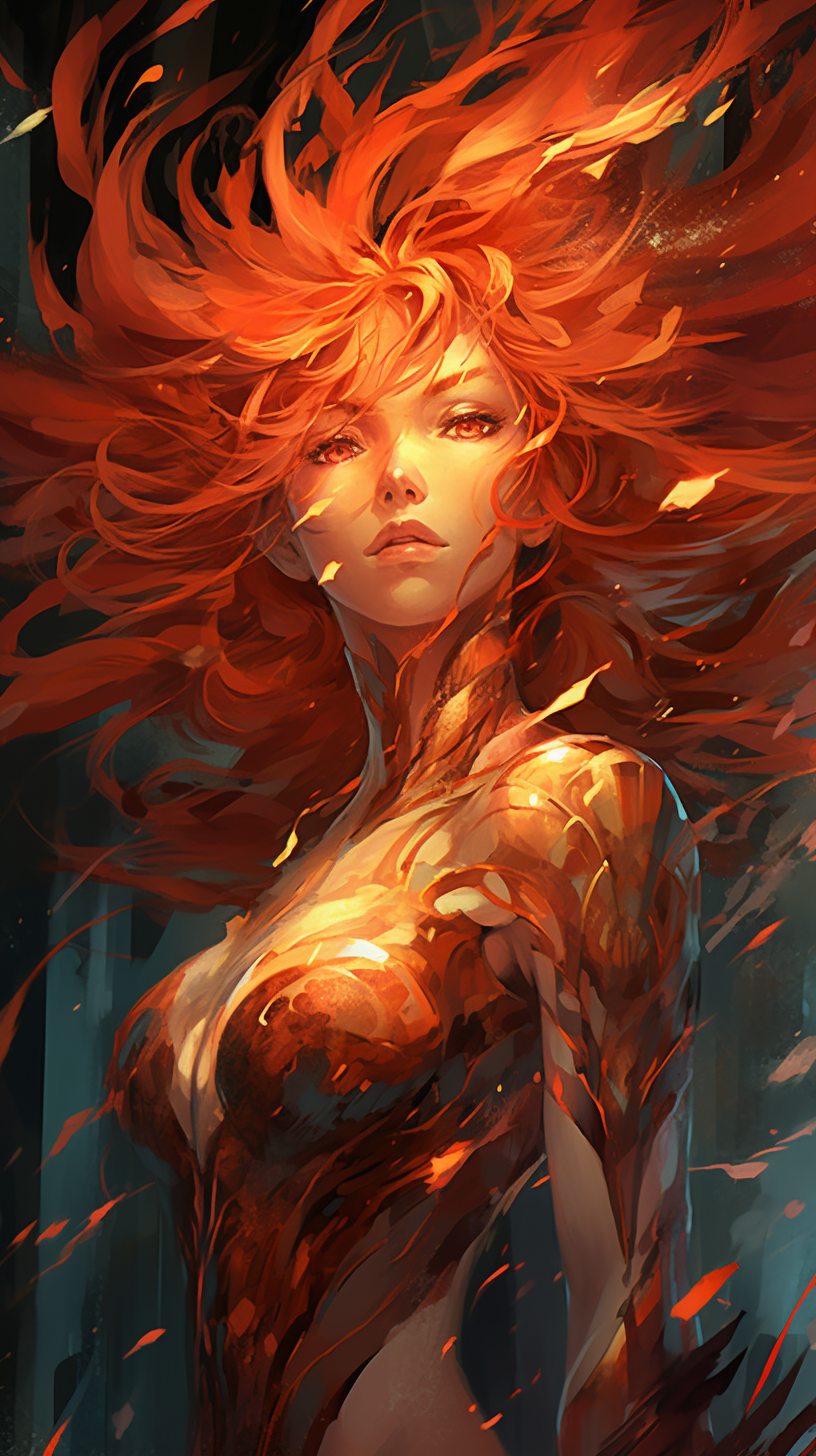 Depicts power eruption from an anime character in abstract art form; intricate patterns and intense shading. phone art wallpaper