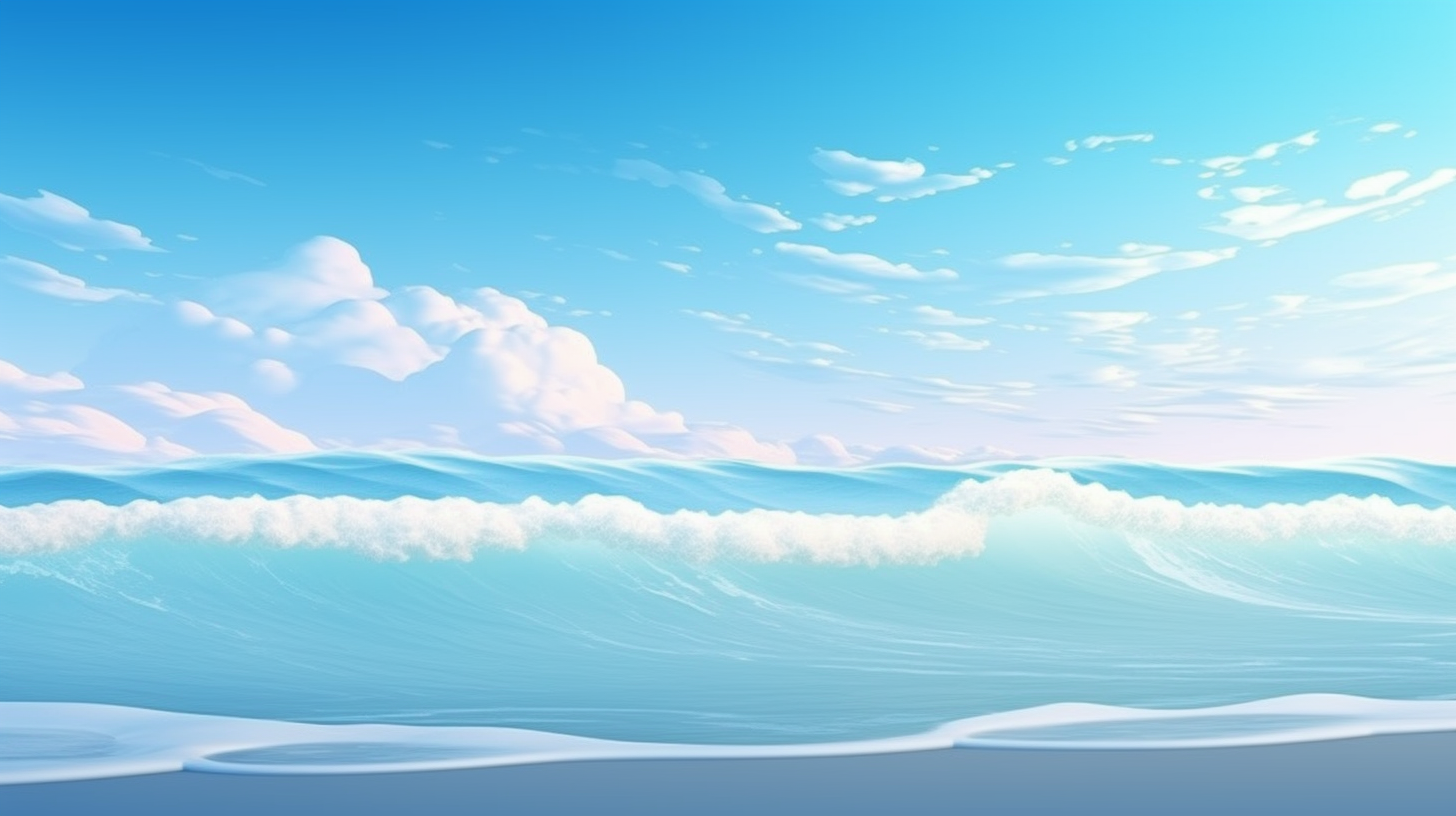 Ocean-themed minimal wallpaper; emphasizes on gentle waves with simple shapes and color gradients. desktop, phone, HD & HQ free wallpaper, free to download