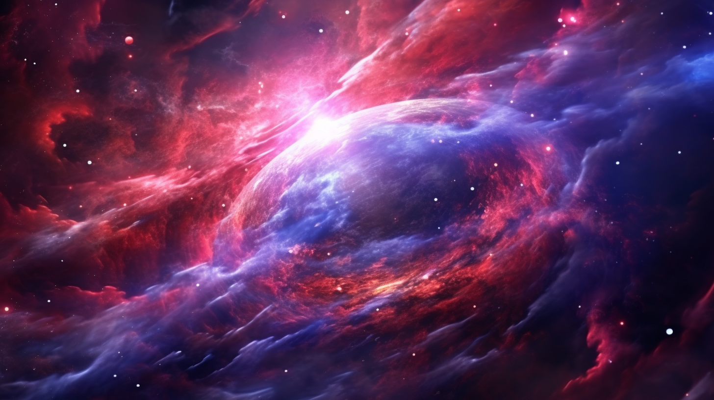 Depiction of a space galaxy in 4K; highlighted by swirling, vibrant colors and stars. desktop, phone, HD & HQ free wallpaper, free to download