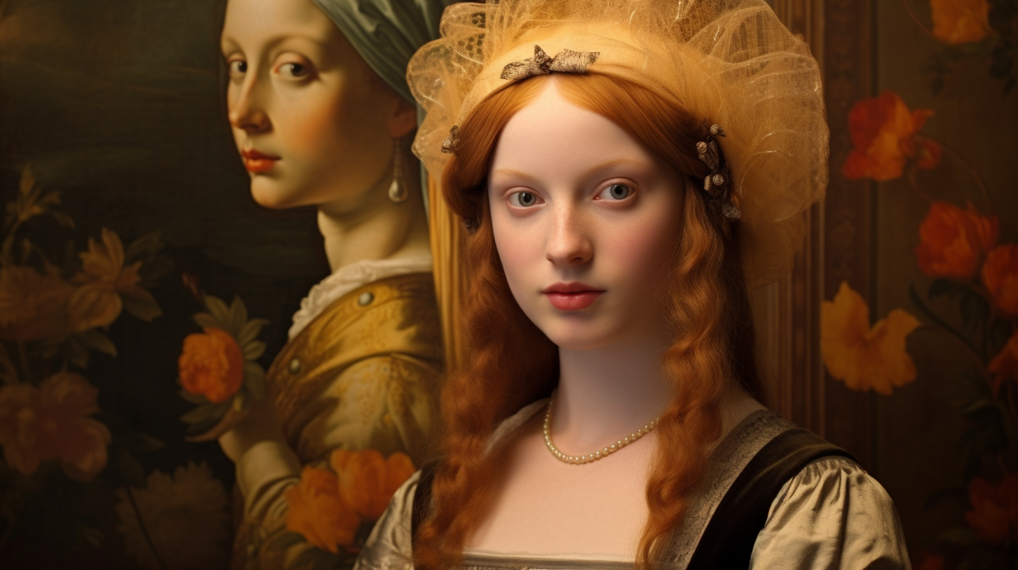 Renaissance art style portrait; high emphasis on symmetry and naturalistic details. desktop, phone, HD & HQ free wallpaper, free to download