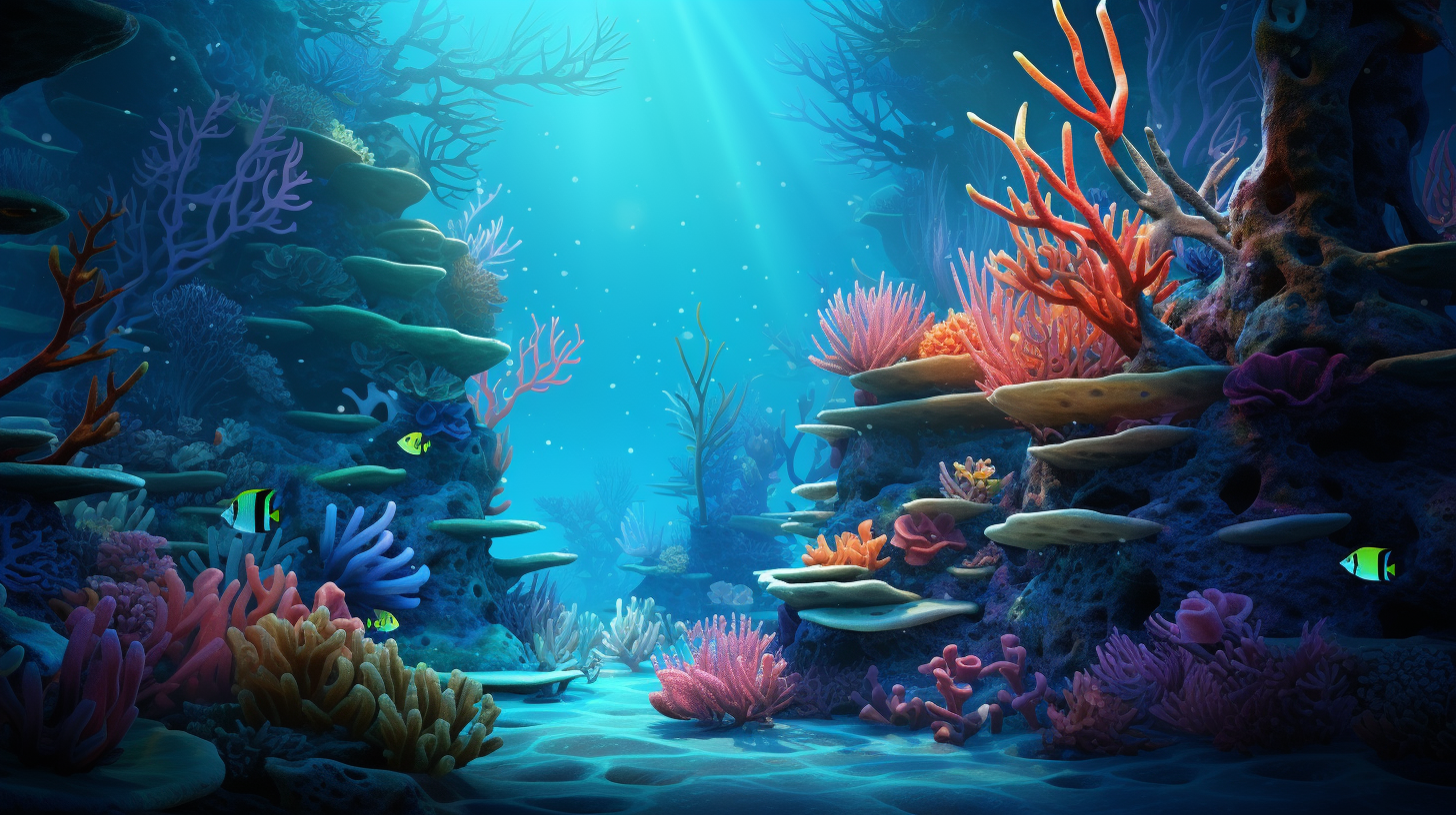 Depicts the splendor of the underwater world; luminescent fish and intricate corals. desktop, phone, HD & HQ free wallpaper, free to download
