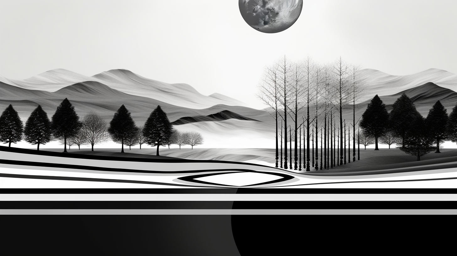 Minimalistic landscapes in black and white; stripped to their basic forms.desktop, phone, HD & HQ free wallpaper, free to download