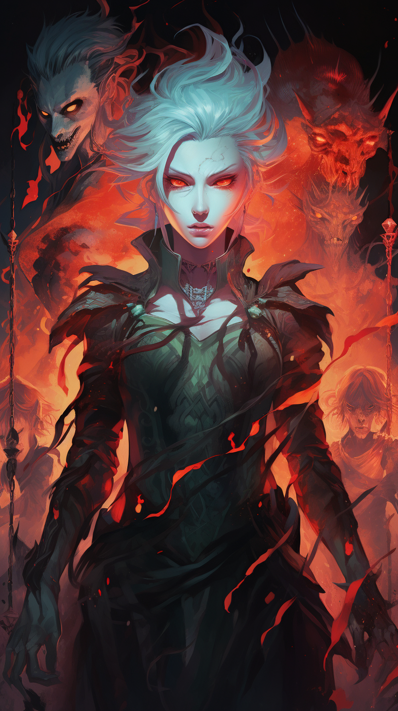 Manhua sketch featuring spooky phantoms; detailed shading contributes to its ominous mood. phone art wallpaper